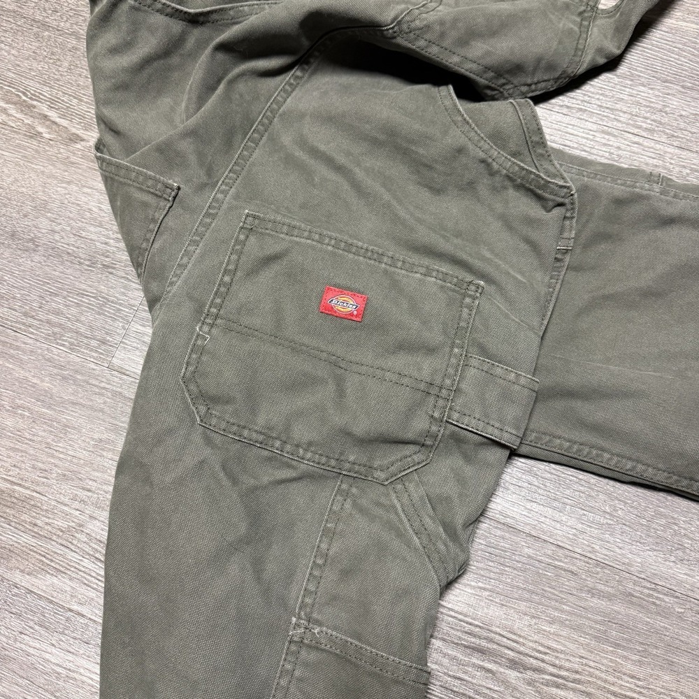 Dickies Relaxed Straight Leg Carpenter Overalls Green Women XS Workwear - Picture 6 of 11